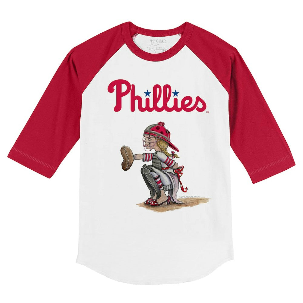 Philadelphia Phillies Tiny Turnip Youth Kate 3/4-Sleeve Raglan T-Shirt | MLB Outlet