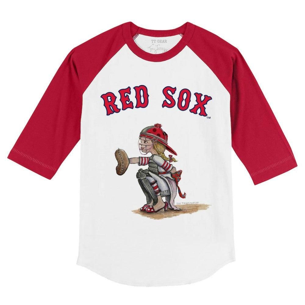 Boston Red Sox Tiny Turnip Youth Kate 3/4-Sleeve Raglan T-Shirt | MLB Online