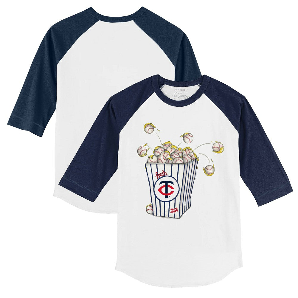 Minnesota Twins Tiny Turnip Youth Popcorn 3/4-Sleeve Raglan T-Shirt | MLB Sale