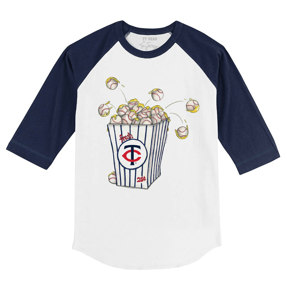 Minnesota Twins Tiny Turnip Youth Popcorn 3/4-Sleeve Raglan T-Shirt | MLB Sale