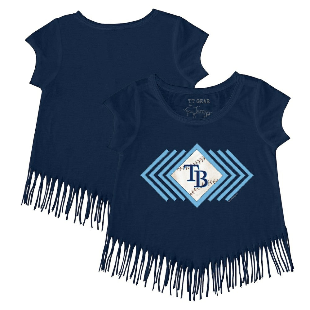 Tampa Bay Rays Tiny Turnip Girls Youth Prism Arrows Fringe T-Shirt | MLB Discount