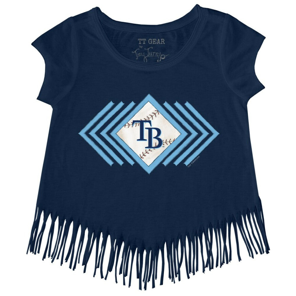 Tampa Bay Rays Tiny Turnip Girls Youth Prism Arrows Fringe T-Shirt | MLB Discount