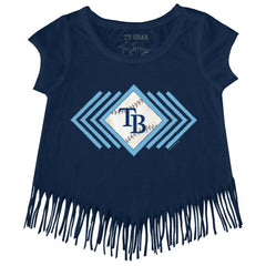 Tampa Bay Rays Tiny Turnip Girls Youth Prism Arrows Fringe T-Shirt | MLB Discount