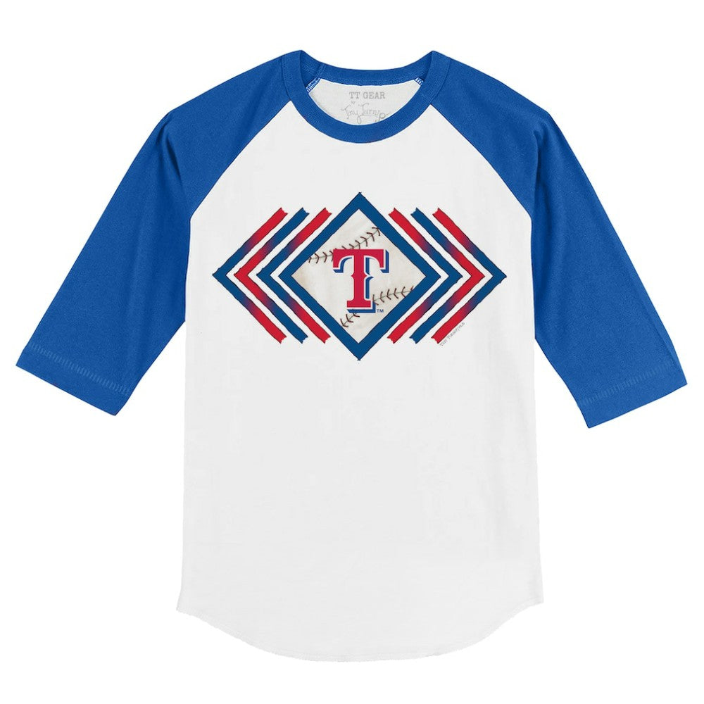 Texas Rangers Tiny Turnip Youth Prism Arrows 3/4-Sleeve Raglan T-Shirt | MLB US