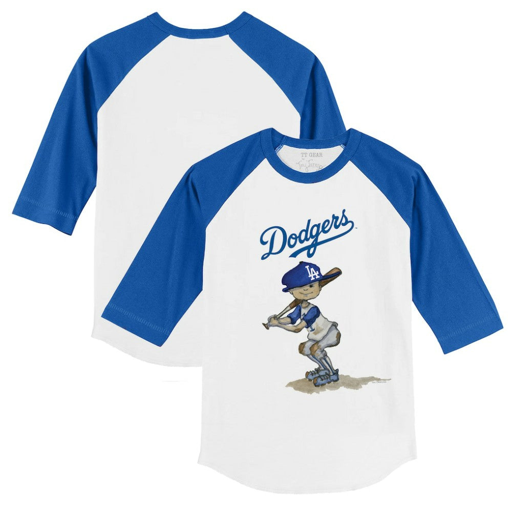 Los Angeles Dodgers Tiny Turnip Youth Slugger 3/4-Sleeve Raglan T-Shirt | MLB New