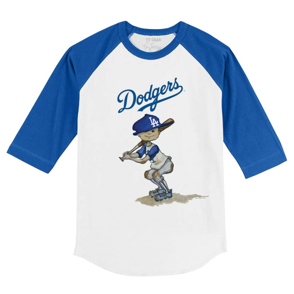 Los Angeles Dodgers Tiny Turnip Youth Slugger 3/4-Sleeve Raglan T-Shirt | MLB New