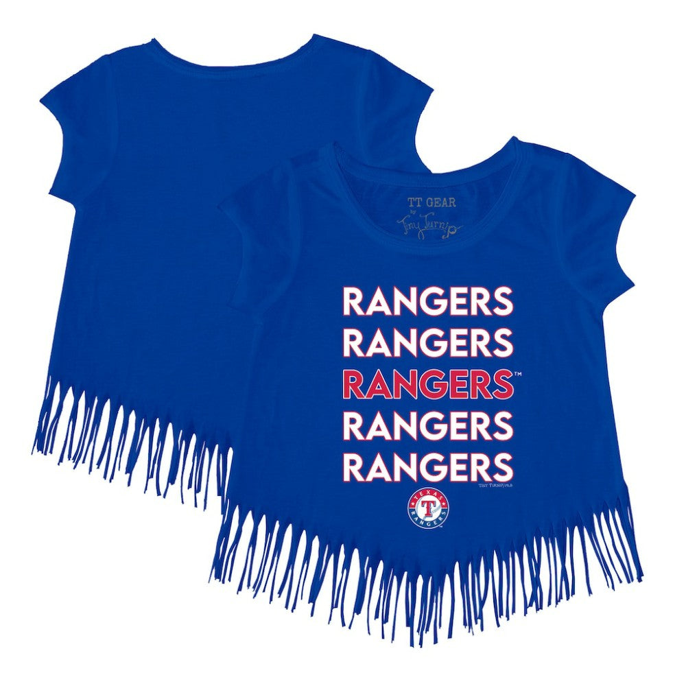 Texas Rangers Tiny Turnip Girls Youth Stacked Fringe T-Shirt | MLB Near me