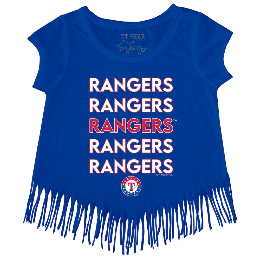 Texas Rangers Tiny Turnip Girls Youth Stacked Fringe T-Shirt | MLB Near me