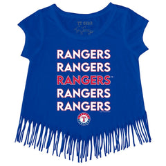 Texas Rangers Tiny Turnip Girls Youth Stacked Fringe T-Shirt | MLB Near me