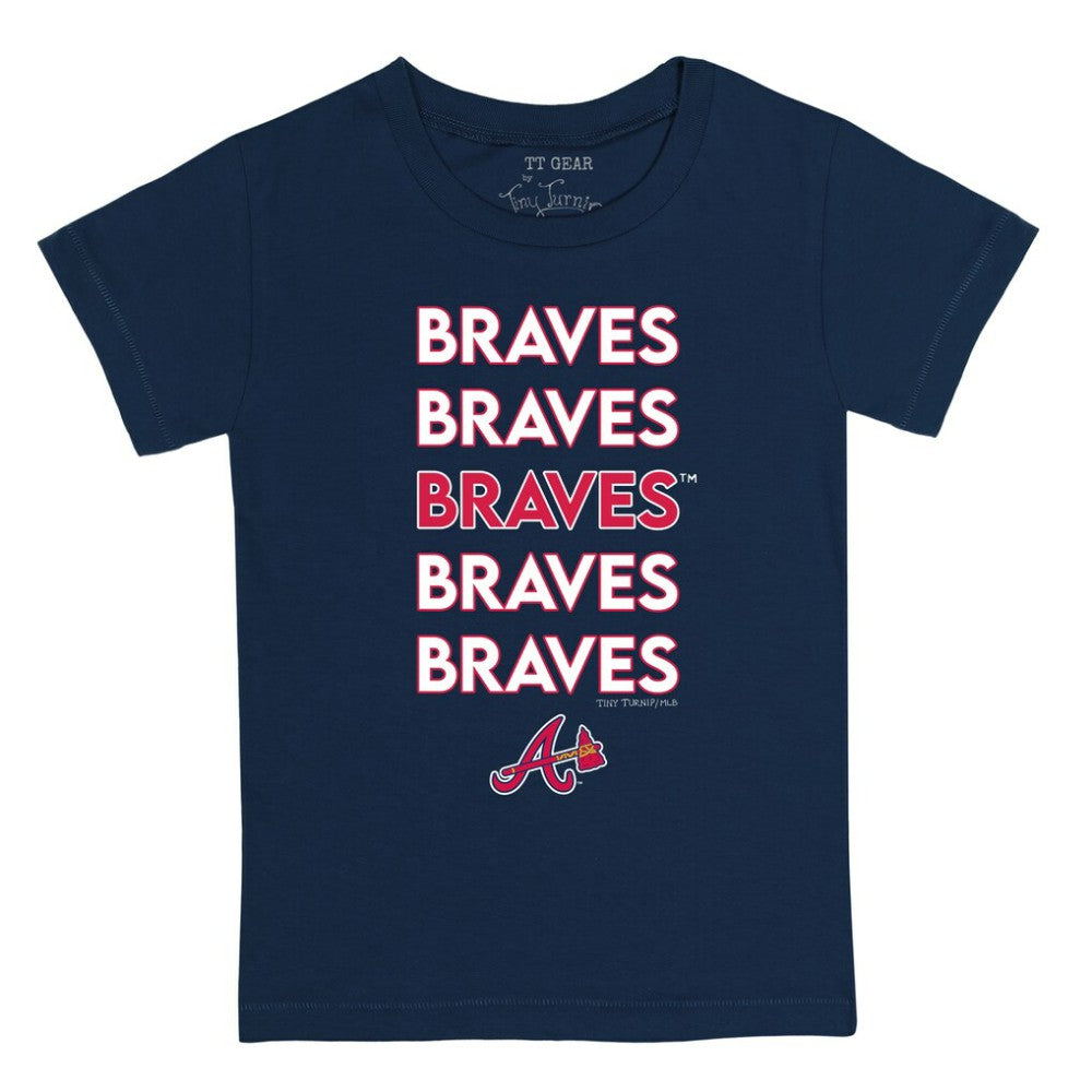 Atlanta Braves Tiny Turnip Youth Stacked T-Shirt | MLB Near me