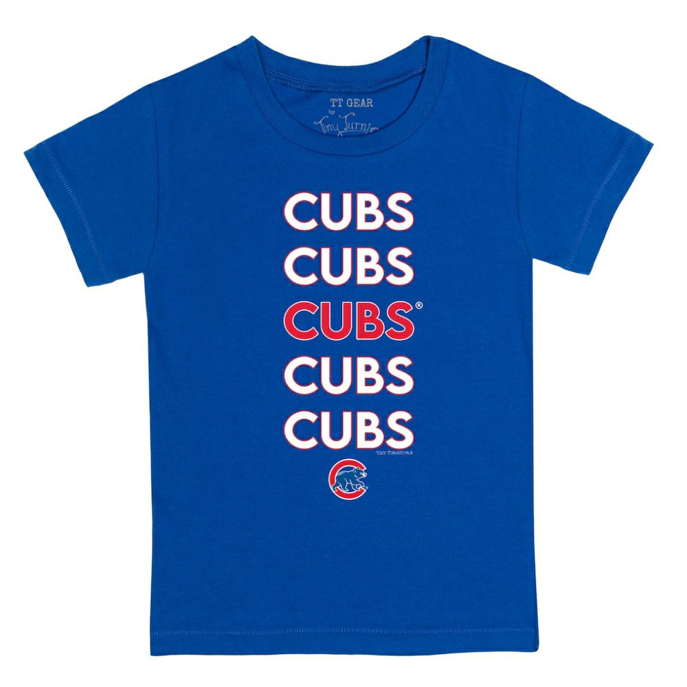 Chicago Cubs Tiny Turnip Youth Stacked T-Shirt | MLB Discount