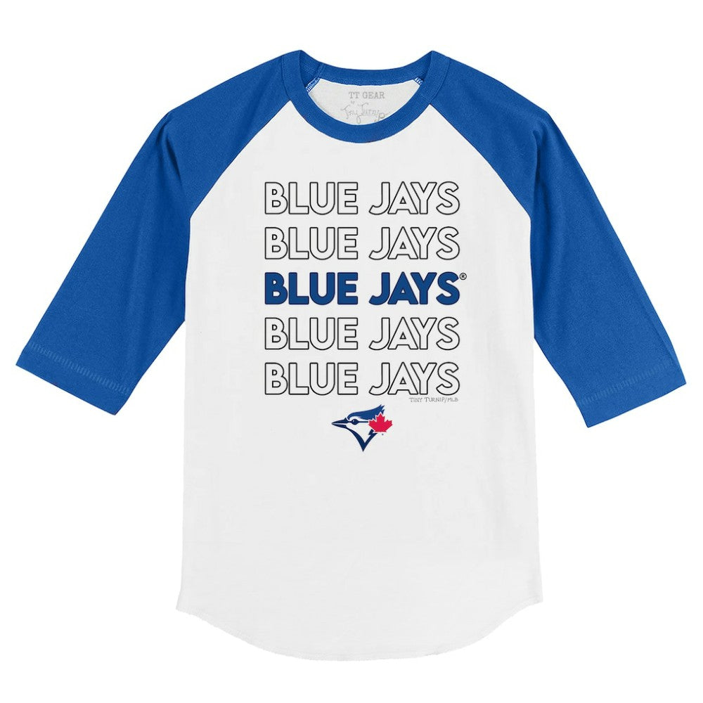 Toronto Blue Jays Tiny Turnip Youth Stacked 3/4-Sleeve Raglan T-Shirt | MLB Discount