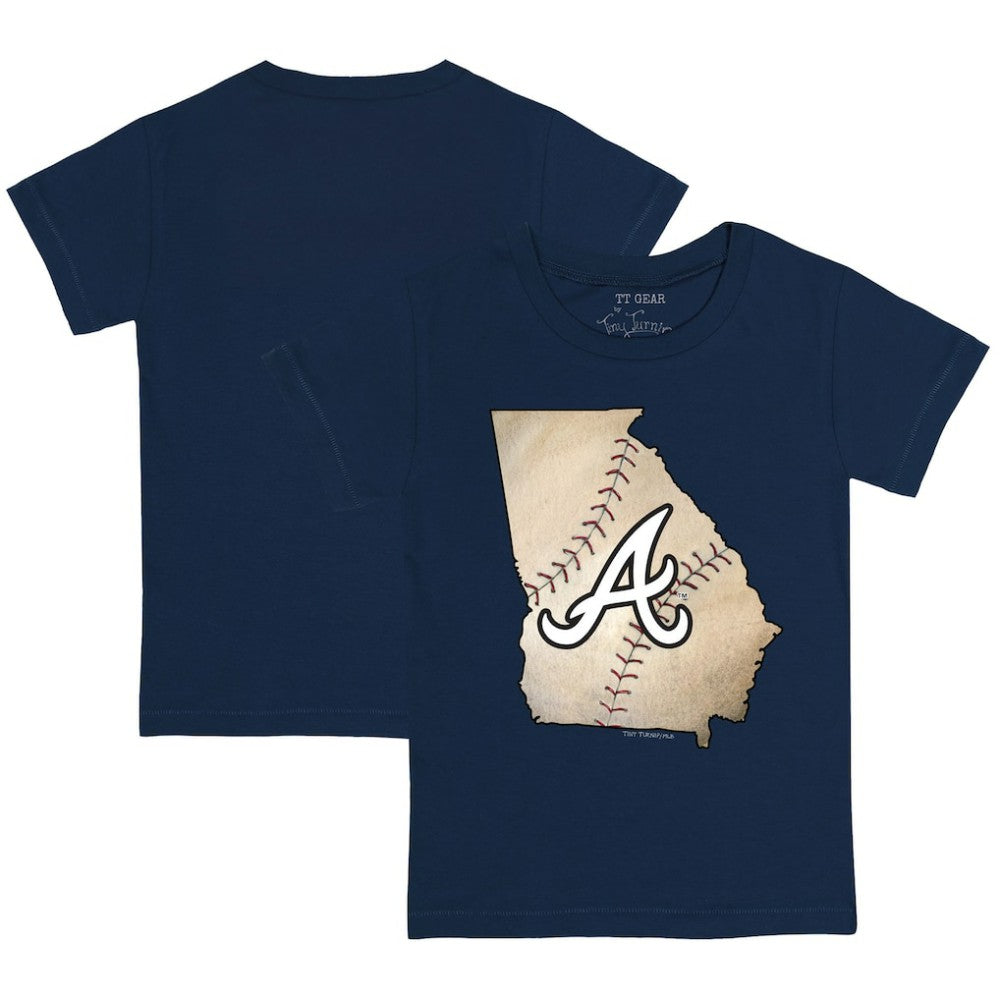 Atlanta Braves Tiny Turnip Youth State Outline T-Shirt | MLB For sale