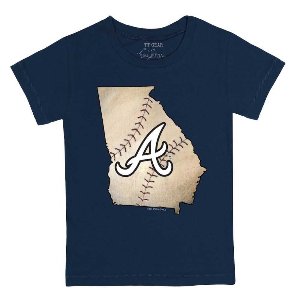Atlanta Braves Tiny Turnip Youth State Outline T-Shirt | MLB For sale