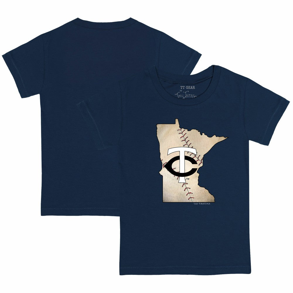 Minnesota Twins Tiny Turnip Youth State Outline T-Shirt | MLB On Sale