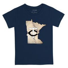 Minnesota Twins Tiny Turnip Youth State Outline T-Shirt | MLB On Sale