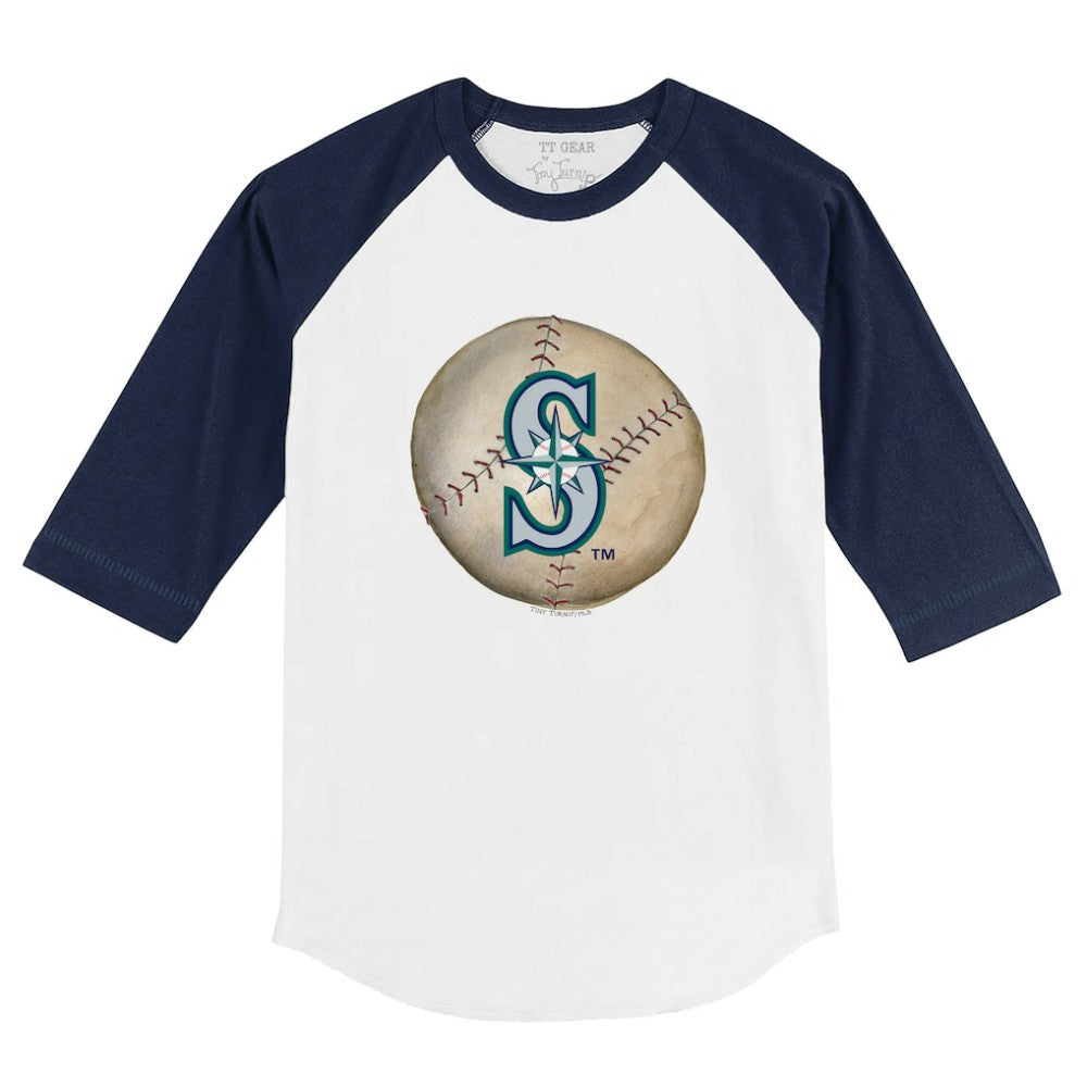 Seattle Mariners Tiny Turnip Youth Stitched Baseball 3/4-Sleeve Raglan T-Shirt | MLB Sale