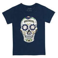 Milwaukee Brewers Tiny Turnip Youth Sugar Skull T-Shirt | MLB Discount