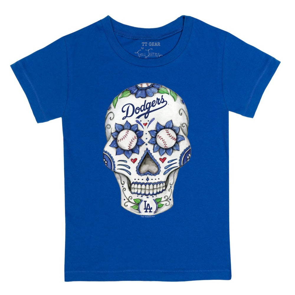 Los Angeles Dodgers Tiny Turnip Youth Sugar Skull T-Shirt | MLB New