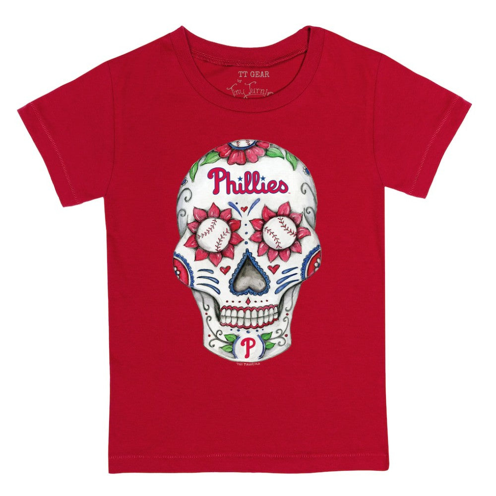 Philadelphia Phillies Tiny Turnip Youth Sugar Skull T-Shirt | MLB Discount
