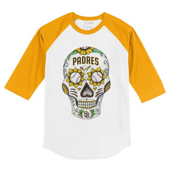 San Diego Padres Tiny Turnip Youth Sugar Skull 3/4-Sleeve Raglan T-Shirt | MLB Shop