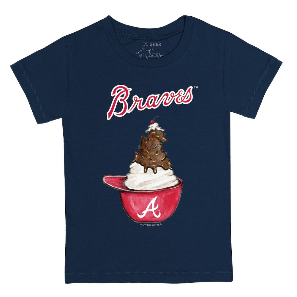 Atlanta Braves Tiny Turnip Youth Sundae Helmet T-Shirt | MLB New