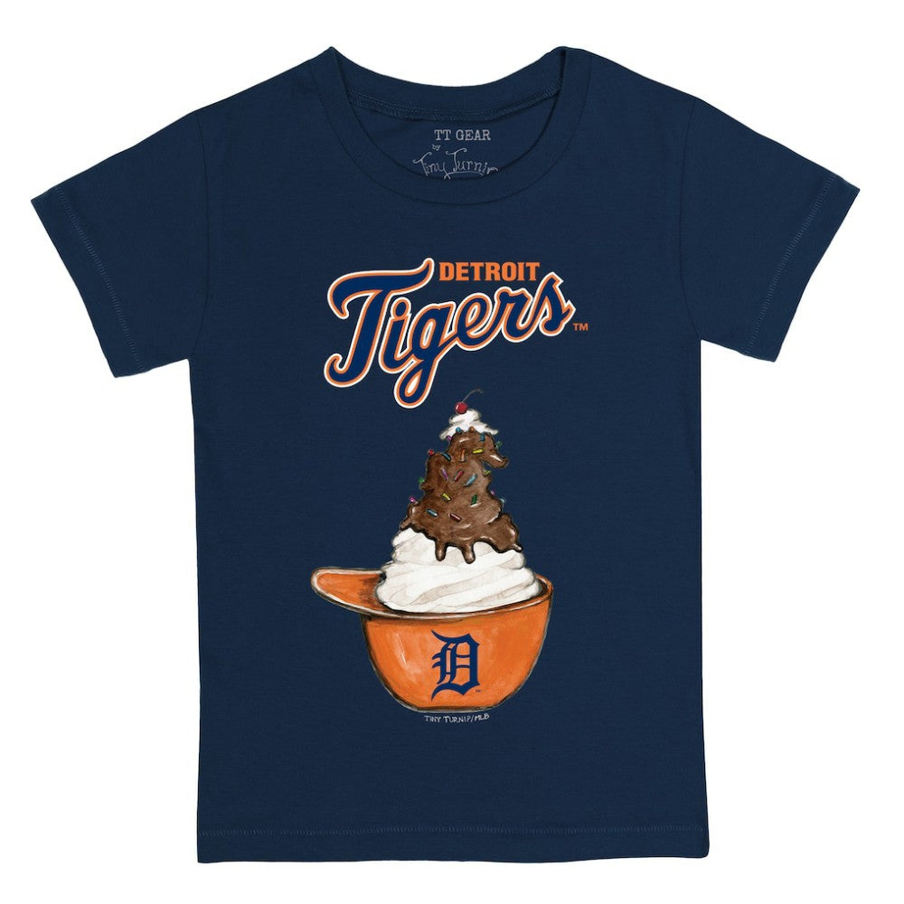 Detroit Tigers Tiny Turnip Youth Sundae Helmet T-Shirt | MLB New