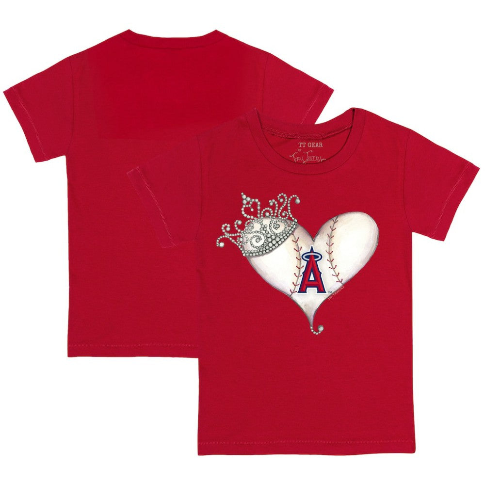 Los Angeles Angels Tiny Turnip Youth Tiara Heart T-Shirt | MLB Online