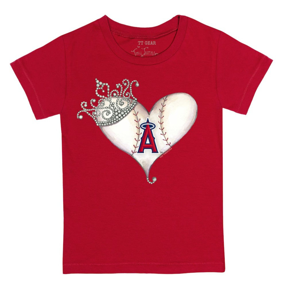 Los Angeles Angels Tiny Turnip Youth Tiara Heart T-Shirt | MLB Online