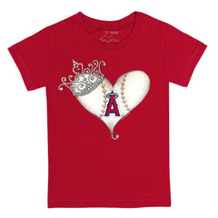 Los Angeles Angels Tiny Turnip Youth Tiara Heart T-Shirt | MLB Online