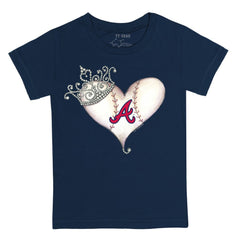 Atlanta Braves Tiny Turnip Youth Tiara Heart T-Shirt | MLB US