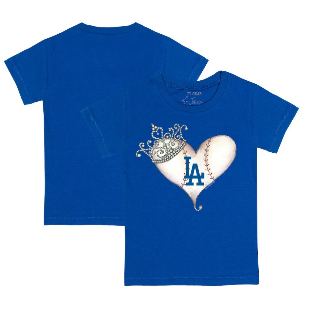 Los Angeles Dodgers Tiny Turnip Youth Tiara Heart T-Shirt | MLB Near me