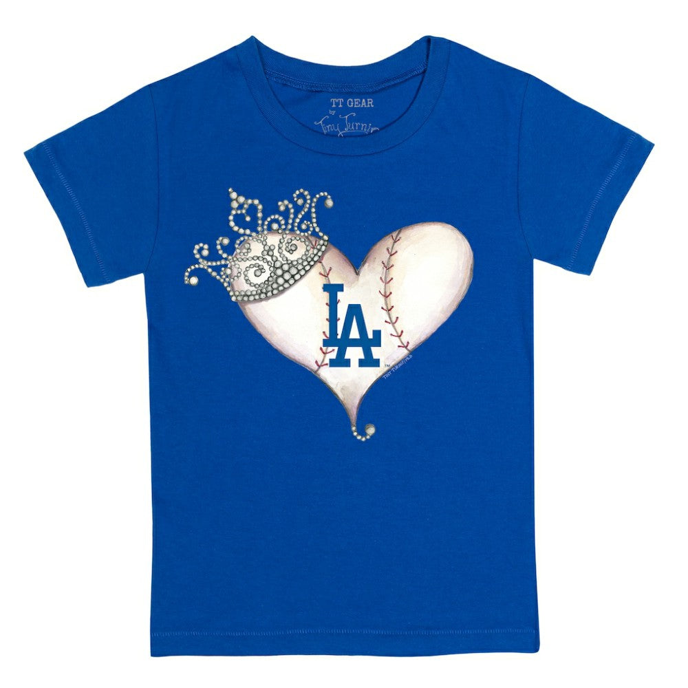 Los Angeles Dodgers Tiny Turnip Youth Tiara Heart T-Shirt | MLB Near me