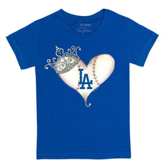 Los Angeles Dodgers Tiny Turnip Youth Tiara Heart T-Shirt | MLB Near me