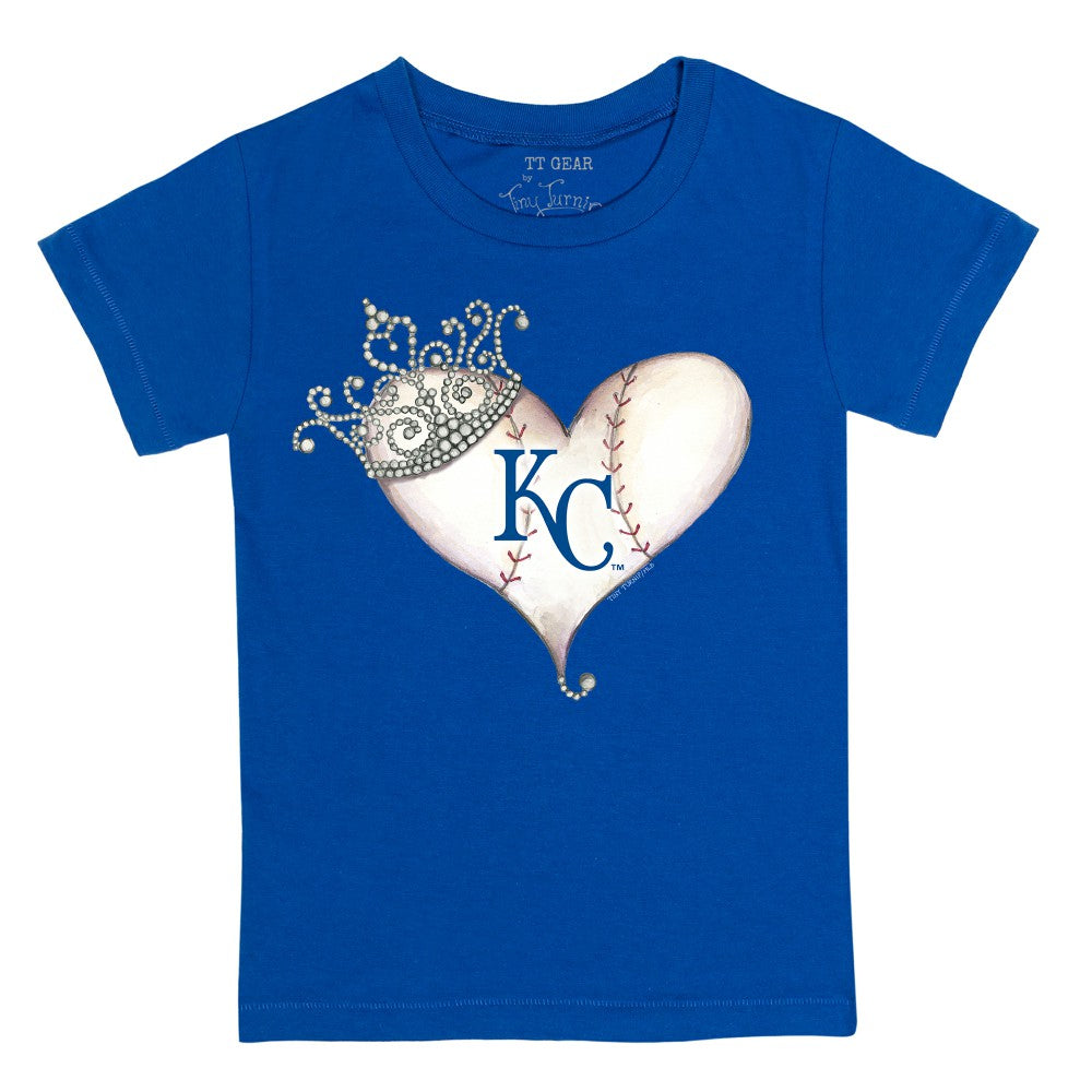 Kansas City Royals Tiny Turnip Youth Tiara Heart T-Shirt | MLB US