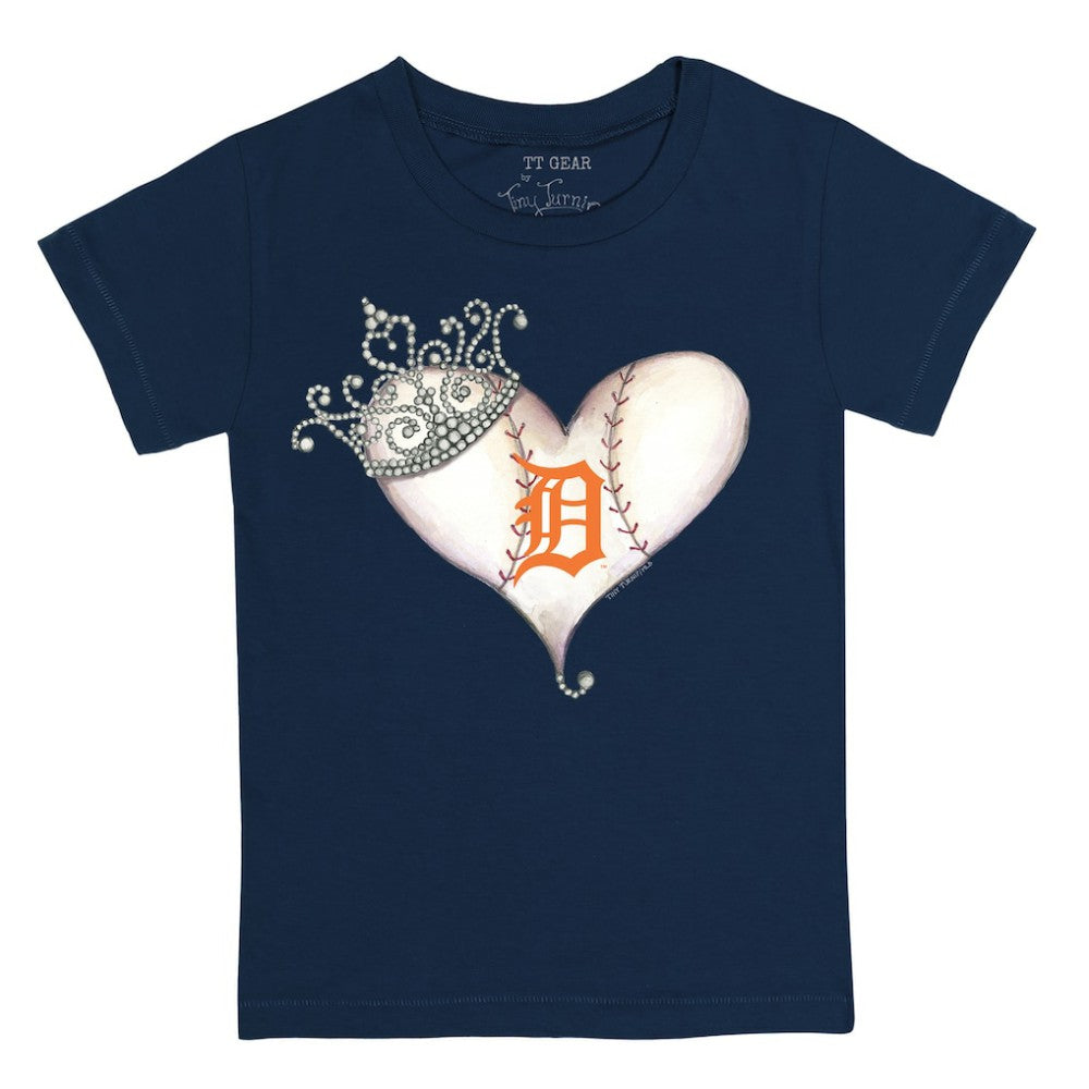 Detroit Tigers Tiny Turnip Youth Tiara Heart T-Shirt | MLB Discount