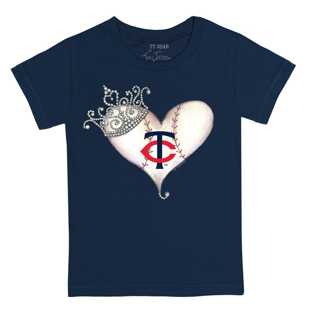 Minnesota Twins Tiny Turnip Youth Tiara Heart T-Shirt | MLB Sale