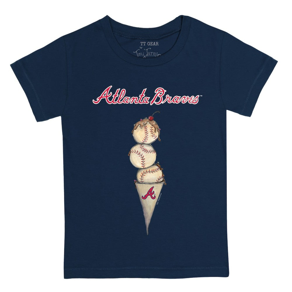 Atlanta Braves Tiny Turnip Youth Triple Scoop T-Shirt | MLB Sale