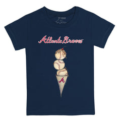 Atlanta Braves Tiny Turnip Youth Triple Scoop T-Shirt | MLB Sale