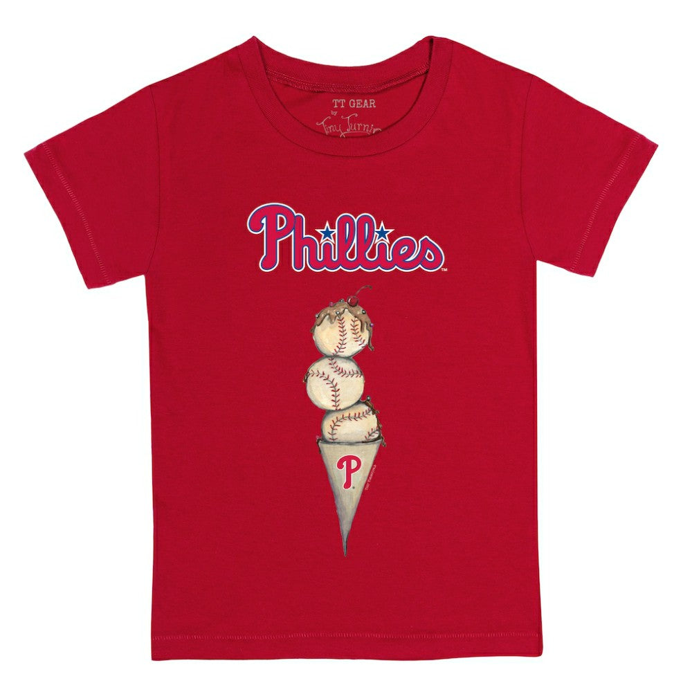Philadelphia Phillies Tiny Turnip Youth Triple Scoop T-Shirt | MLB For sale