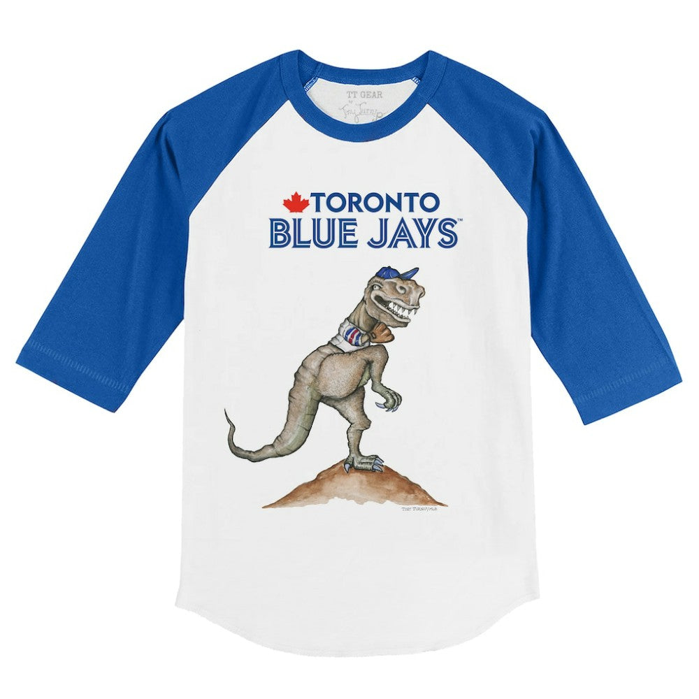 Toronto Blue Jays Tiny Turnip Youth TT Rex 3/4-Sleeve Raglan T-Shirt | MLB Sale