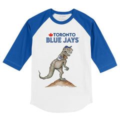 Toronto Blue Jays Tiny Turnip Youth TT Rex 3/4-Sleeve Raglan T-Shirt | MLB Sale