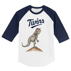 Minnesota Twins Tiny Turnip Youth TT Rex 3/4-Sleeve Raglan T-Shirt | MLB On Sale