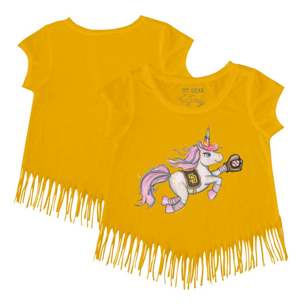 San Diego Padres Tiny Turnip Girls Youth Unicorn Fringe T-Shirt | MLB Near me