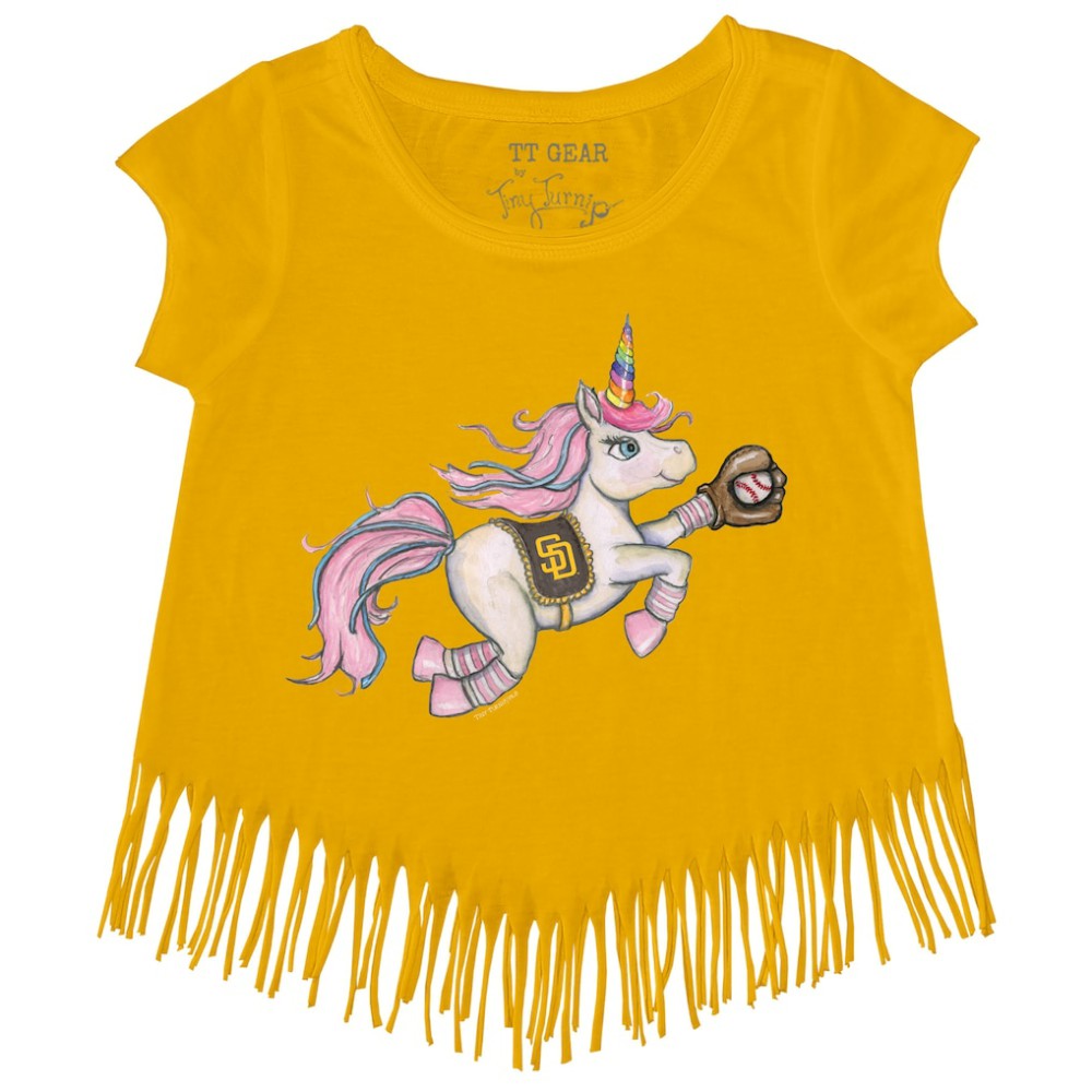 San Diego Padres Tiny Turnip Girls Youth Unicorn Fringe T-Shirt | MLB Near me
