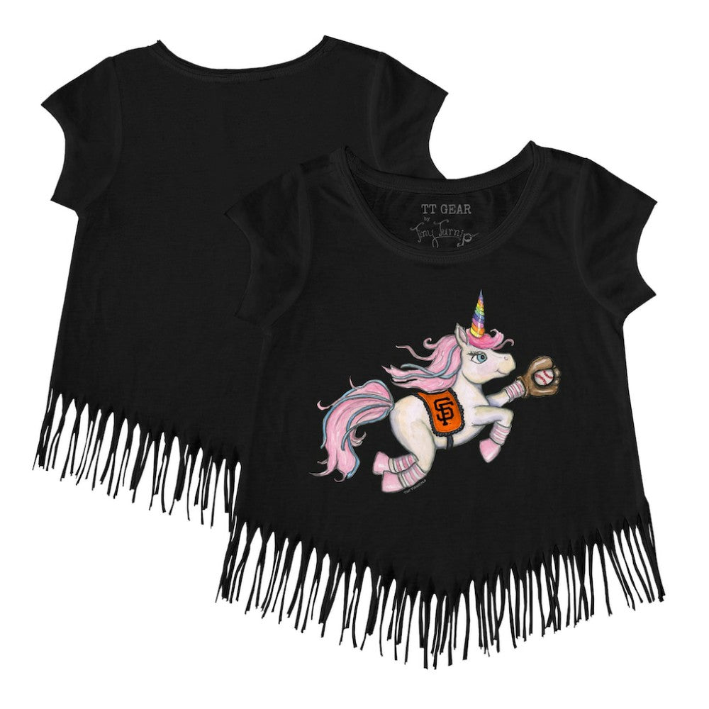 San Francisco Giants Tiny Turnip Girls Youth Unicorn Fringe T-Shirt | MLB US