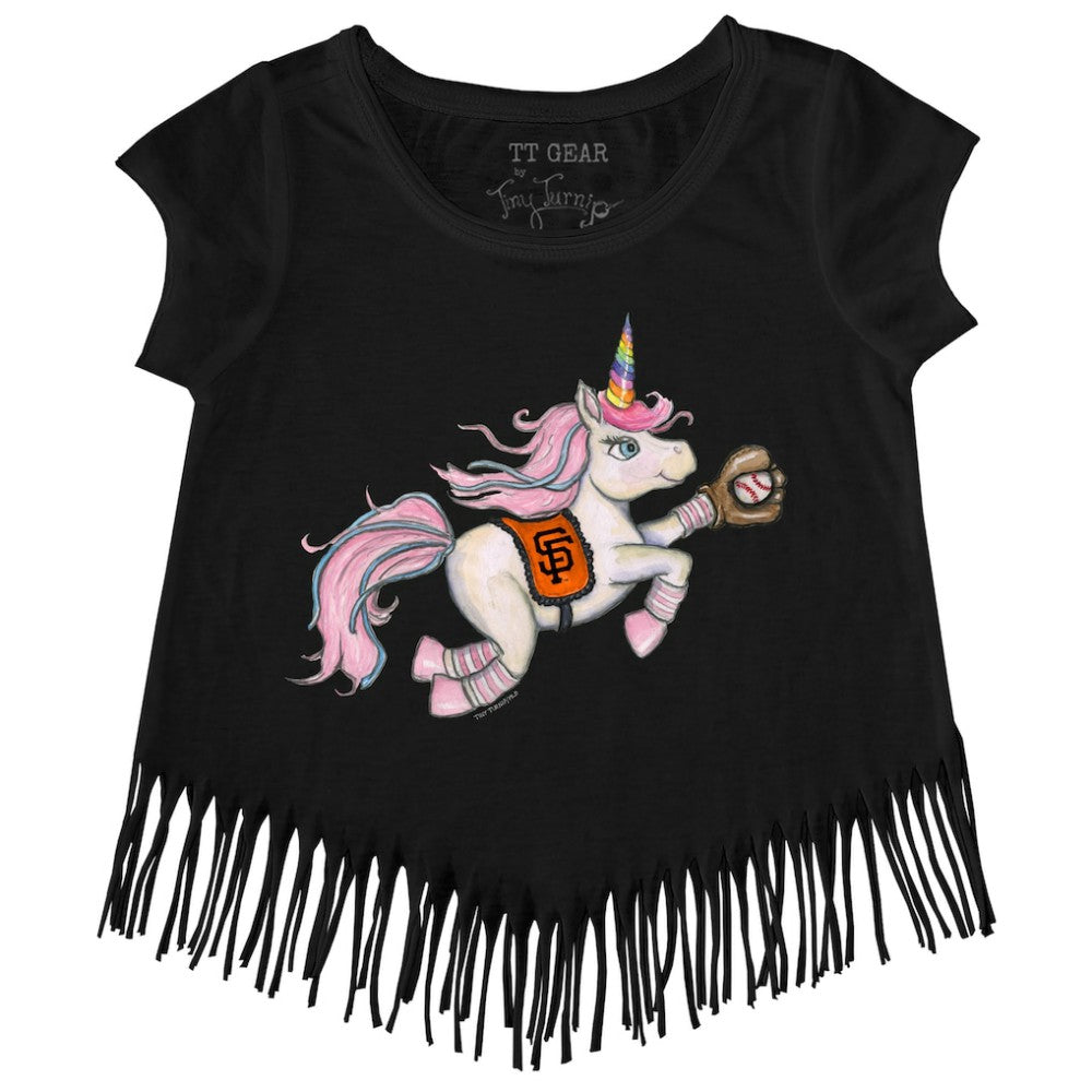 San Francisco Giants Tiny Turnip Girls Youth Unicorn Fringe T-Shirt | MLB US