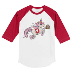 Philadelphia Phillies Tiny Turnip Youth Unicorn 3/4-Sleeve Raglan T-Shirt | MLB Online