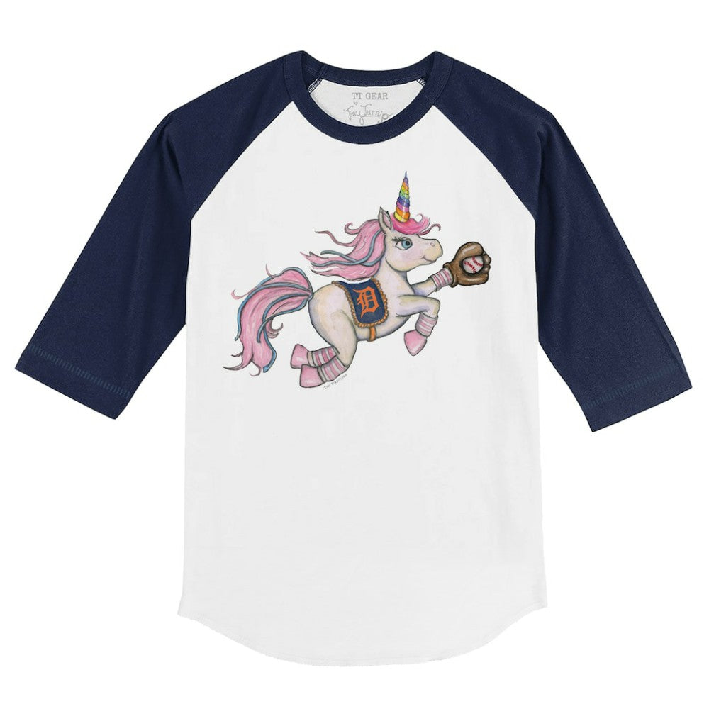 Detroit Tigers Tiny Turnip Youth Unicorn 3/4-Sleeve Raglan T-Shirt | MLB Online