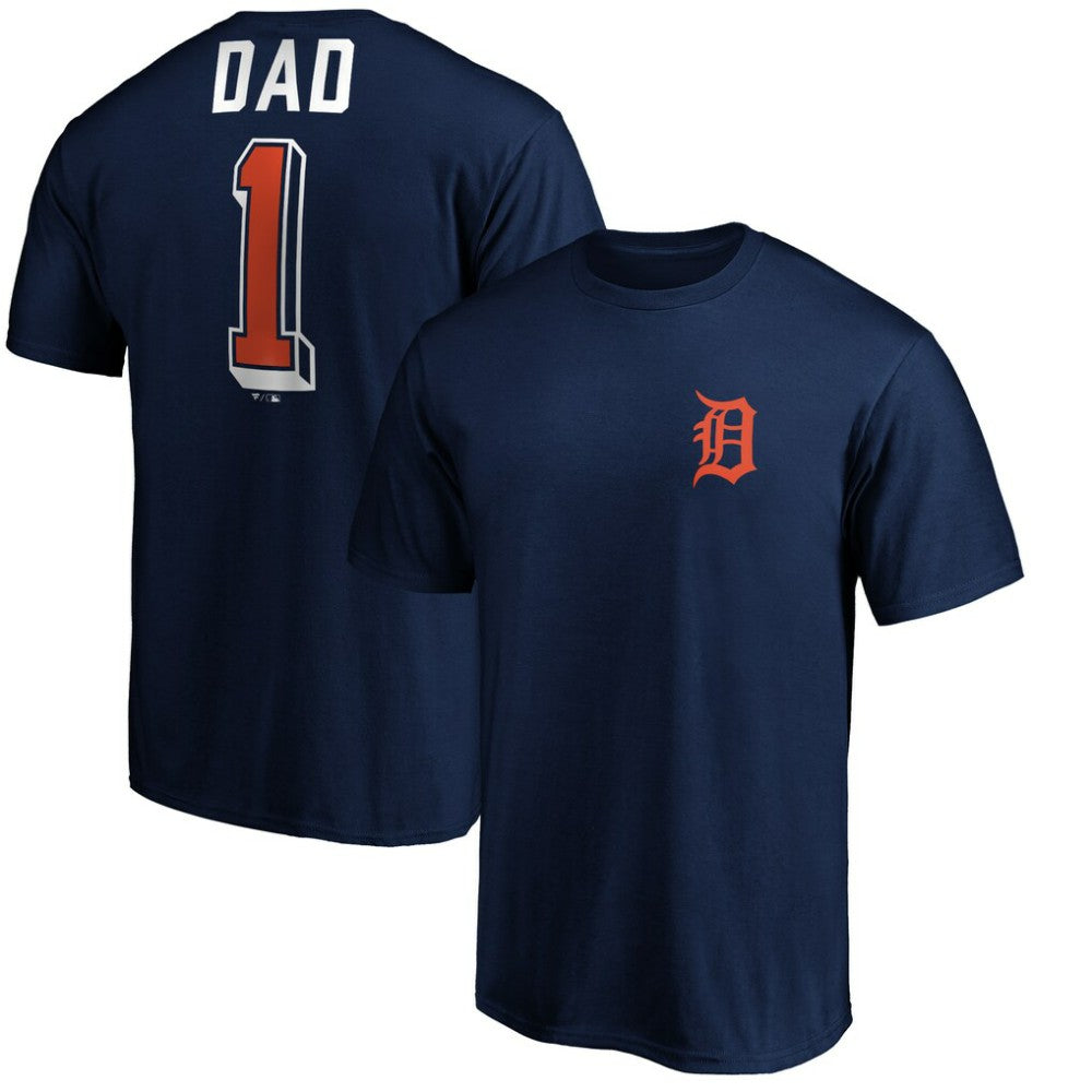 Detroit Tigers Number One Dad T-Shirt | MLB Sale